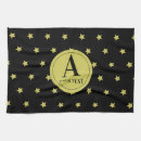 Buscar estrella del oro paños de cocina Negro