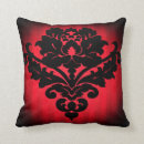 Buscar damasco rojo cojines Rojo y negro