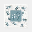 Buscar pintado a mano servilletas Azul