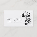 Buscar floral blanco y negro tarjetas de visita Clientes