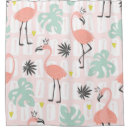Buscar flamenco rosado cortinas de baño Patrón