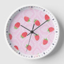 Buscar rosa la fresa de relojes de pared Adorable