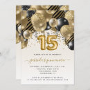 Buscar negro invitaciones quinceañera Elegante