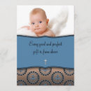 Buscar azul y marrón invitaciones para bautizos Cristiano