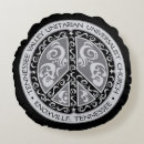 Buscar símbolo de paz cojines Negro