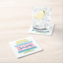 Buscar torta de cumpleaños posavasos Rosa