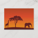 Buscar safari tarjetas de visita Jirafa
