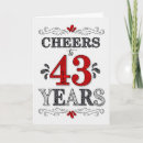 Buscar 43 años tarjetas General y unisex