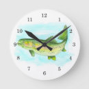 Buscar trucha relojes de pared Acuarela