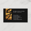 Buscar piano teacher tarjetas de visita Profesional