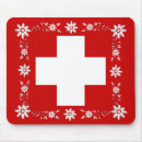 Buscar bandera suiza alfombrillas de raton Rojo