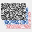 Buscar rosa y negro papel de regalo Blanco