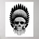 Buscar cráneo blanco y negro posters General y unisex