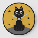 Buscar suerte relojes de pared Gato negro
