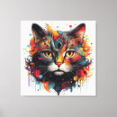 Buscar gatos coloridos lienzos Abstracto