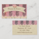 Buscar lunares y rayas tarjetas de visita Rosa