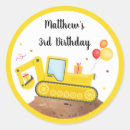 Buscar excavadora pegatinas Cumpleaños de construcción