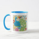 Buscar pavo real tazas Floral