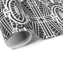 Buscar modelo blanco y negro papel de regalo Geométrico