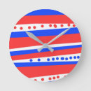 Buscar azul y rojo relojes de pared Blanco