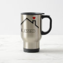 Buscar bendecido tazas Corazón