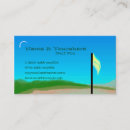 Buscar agujero en uno tarjetas de visita Golfista