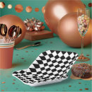 Buscar a cuadros blanco y negro platos General y unisex