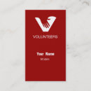 Buscar voluntarios tarjetas de visita Logotipo