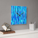 Buscar gotas lluvia de relojes de pared Azul