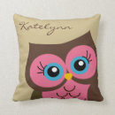 Buscar búho marrón cojines Monograma