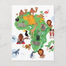 Buscar mapa de áfrica postales Niños