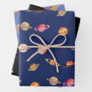 Buscar planetas papel de regalo Azul