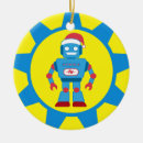 Buscar robot azul adornos Navidad