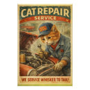 Buscar gato retro posters Cartel