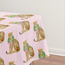 Buscar leopardo manteles Rosa