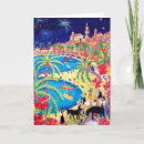 Buscar la música tarjetas de navidad Azul
