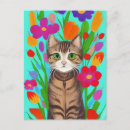 Buscar gato colorido postales Gatito