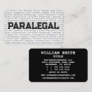 Buscar paralegal tarjetas de visita Ley