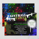 Buscar del fiesta de paintball invitaciones Bola de pintura