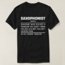 Buscar saxofonista camisetas Jugador saxofón