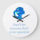 Buscar triste relojes de pared Azul