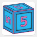 Buscar número 5 pegatinas Cualquier niño