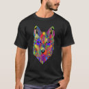 Buscar lobo geométrico camisetas 4 º luna