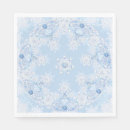 Buscar copo de nieve azul servilletas Blanco