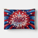 Buscar fuegos artificiales bolsas cosmetica Rojo blanco y azul