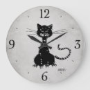 Buscar gato halloween de relojes de pared Felino