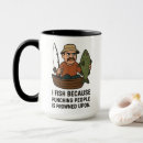 Buscar pesca divertida tazas Humor de pesca