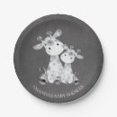 Buscar giraffe papel platos Ducha de bebé