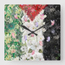 Buscar botón relojes de pared Flor