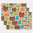 Buscar gatos papel de regalo Retro